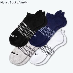 Bombas Men’s Solids Ankle 4-pack